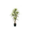 Lot de 4 - Plante artificielle de dracaena reflex toucher réel en pot, 120 cm - panaché 