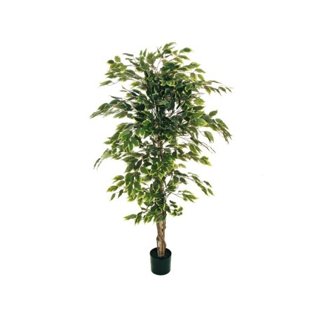 Lot de 4 - Plante artificielle de ficus benjamina en pot, 150 cm - panaché 