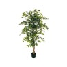 Lot de 4 - Plante artificielle de ficus benjamina en pot, 150 cm - panaché 