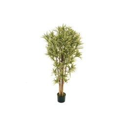 Lot de 2 - Plante artificielle de dracaena reflex en pot, 150 cm - panaché 
