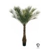 Lot de 2 - Palmier artificiel phoenix anti-UV en pot, 210 cm - vert 