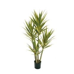 Lot de 2 - Plante artificielle d'agave sisalana anti-UV en pot, 153 cm - panaché 