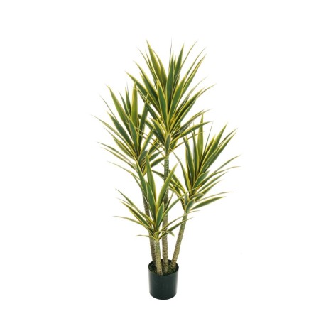 Lot de 2 - Plante artificielle d'agave sisalana anti-UV en pot, 153 cm - panaché 