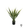 Lot de 2 - Plante artificielle d'agave américaine anti-UV en pot, 105 cm - panaché 