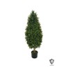 Lot de 2 - Plante artificielle conique de buis anti-UV en pot, 125 cm - vert 