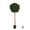 Lot de 2 - Plante artificielle topiaire de buis anti-UV en pot, 150 cm - vert 