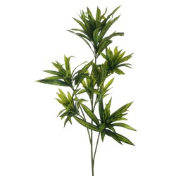 Lot de 12 - Tige artificielle de dracaena reflex X8, 85 cm - vert 