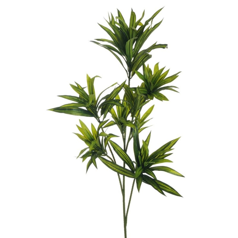 Lot de 12 - Tige artificielle de dracaena reflex X8, 85 cm - vert 