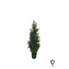 Lot de 2 - Plante artificielle de cyprès anti-UV en pot, 125 cm - vert 