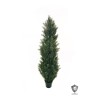 Lot de 2 - Plante artificielle de cyprès anti-UV en pot, 155 cm - vert 
