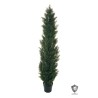 Lot de 2 - Plante artificielle de cyprès anti-UV en pot, 180 cm - vert 