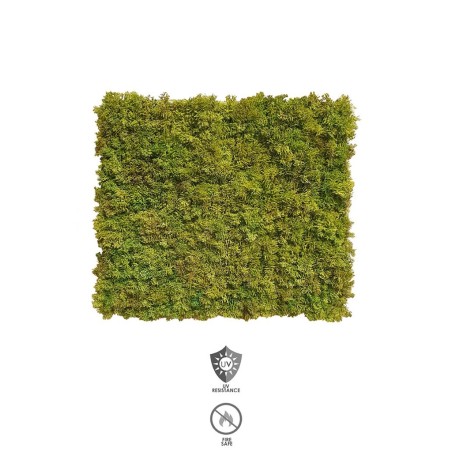 Lot de 14 - Tapis artificiel de mousse nordique anti-UV ignifugé, 50x50 cm - vert marron 