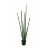 Lot de 2 - Plante artificielle de sansevieria cylindrica en pot, 126 cm - vert 