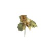 Lot de 48 - Pic artificiel de houx, pomme de pin et boules, 14 cm - ivoire or 