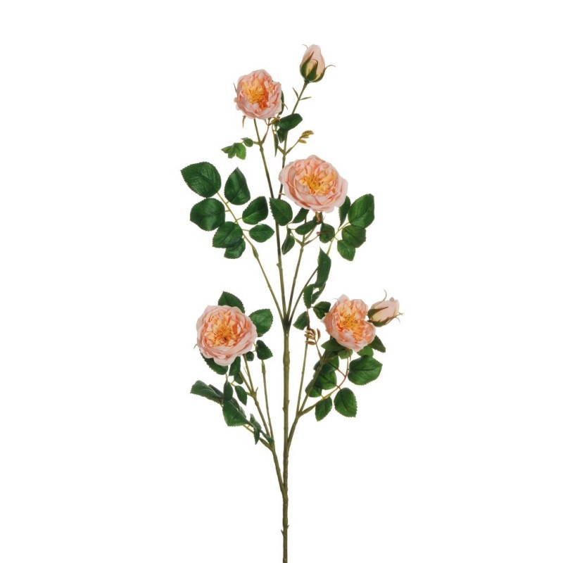 Lot de 12 - Tige artificielle de rose Margot, 95 cm - saumon clair 