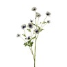 Lot de 12 - Longue tige artificielle d'anémone X10 floquée, 111 cm - blanc violet 