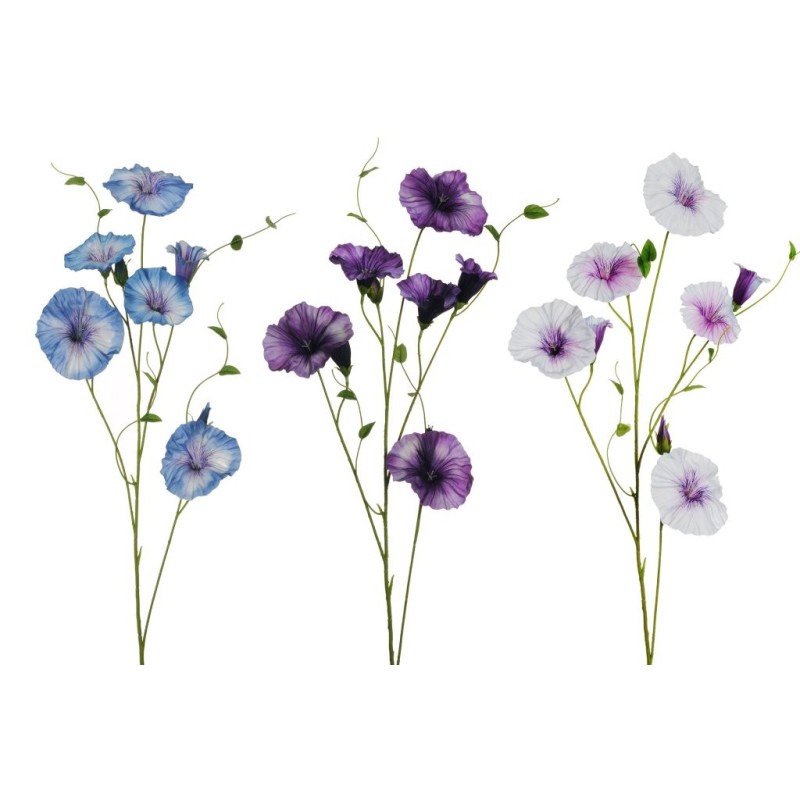 Lot de 24 - Longue tige artificielle de pétunia, 107 cm - lilas bleu violet 