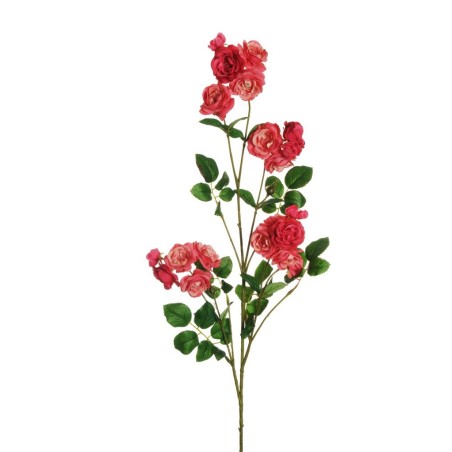 Lot de 12 - Tige artificielle de rose dogwood, 97 cm - rose vif 