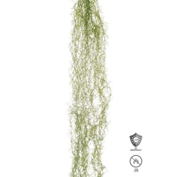 Lot de 36 - Buisson suspendu artificiel de tillandsia anti-UV ignifugé X6, 140 cm - vert gris 