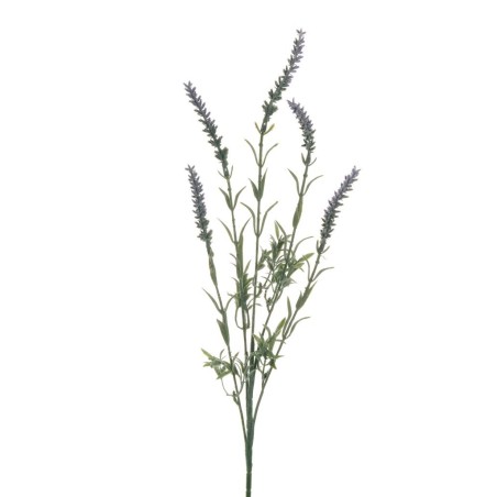 Lot de 48 - Tige artificielle de lavande floquée X5, 72 cm - lavande 
