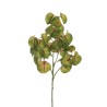 Lot de 20 - Tige artificielle de feuilles rondes de caladium impression 3D toucher réel X4, 68 cm - vert rouge 
