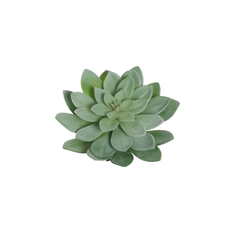 Lot de 12 - Grand echeveria artificiel, D. 26 cm - vert gris 