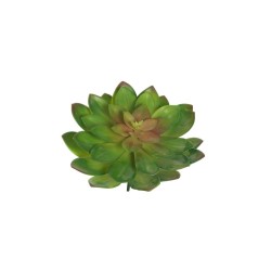 Lot de 12 - Grand echeveria artificiel, D. 26 cm - vert rose bordeaux 