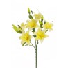 Lot de 12 - Buisson artificiel de lys tigré impression 3D toucher réel X3, 60 cm - jaune 
