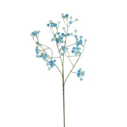 Lot de 120 - Tige artificielle de gypsophile X4, 64 cm - bleu 