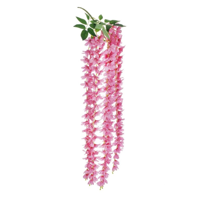 Lot de 12 - Buisson suspendu artificiel de fleurs d'été, 106 cm - rose vif 