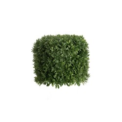 Lot de 6 Podocarpus en forme ronde sur support, ø 19 cm h 17 artificiel rouge 