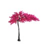 Plante géante artificielle de bougainvillier sur base métal, 320 cm - fuchsia 