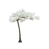 Plante géante artificielle de fleurs de pêcher sur base métal, 320 cm - blanc 