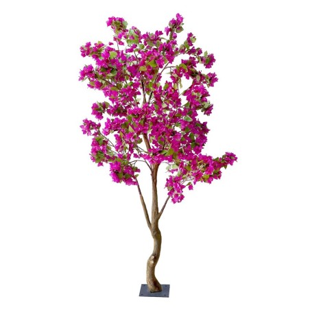Lot de 2 - Plante artificielle de bougainvillier sur base métal, 240 cm - violet 