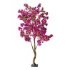 Lot de 2 - Plante artificielle de bougainvillier sur base métal, 240 cm - violet 