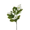 Lot de 12 - Branche artificielle de magnolia toucher réel, 103 cm - blanc 