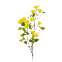 Lot de 12 - Longue tige artificielle de pétunia, 110 cm - jaune 