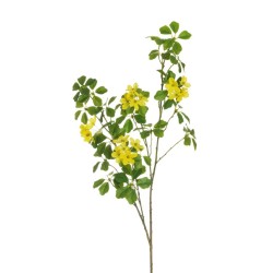 Lot de 12 - Longue tige artificielle d'oxalis toucher réel, 107 cm - jaune 