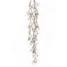 Lot de 12 - Tige suspendue artificielle de rhipsalis baccifera aspect sec X3, 152 cm - marron noir 