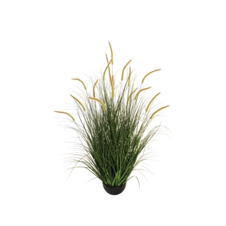 Lot de 4 - Plante artificielle de graminées avec setaria en pot, 120 cm - vert jaune marron 