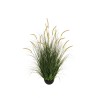 Lot de 4 - Plante artificielle de graminées avec setaria en pot, 120 cm - vert jaune marron 