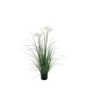 Lot de 6 - Plante artificielle de graminées avec pissenlits en pot, 90 cm - vert blanc 