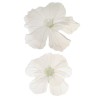 Lot de 10 - Coquelicot géant artificiel en organza X2, 52 cm - blanc 