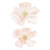 Lot de 10 - Coquelicot géant artificiel en organza X2, 52 cm - rose blanc 