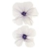 Lot de 10 - Coquelicot géant artificiel en organza X2, 52 cm - violet crème 