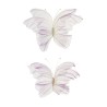 Lot de 10 - Petit et moyen papillon artificiel en organza, D. 55-65 cm - violet crème 
