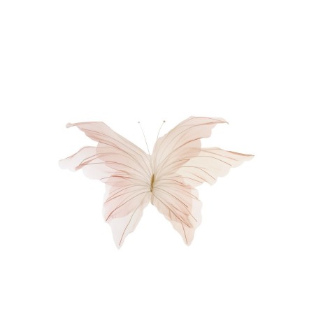 Lot de 10 - Papillon géant artificiel en organza, D. 85 cm - rose blanc 