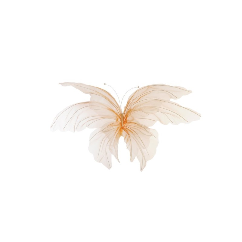 Lot de 10 - Papillon géant artificiel en organza, D. 85 cm - orange saumon 