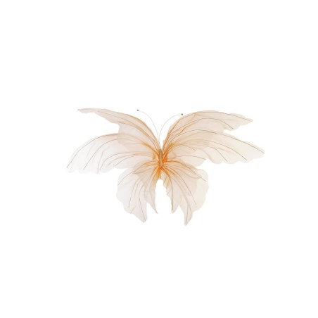 Lot de 10 - Papillon géant artificiel en organza, D. 85 cm - orange saumon 