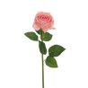 Lot de 24 - Rose chou artificielle toucher réel, 52 cm - rose 